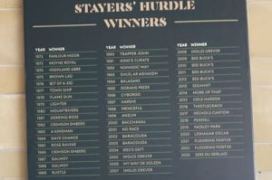 stayers hurdle winners board cheltenham