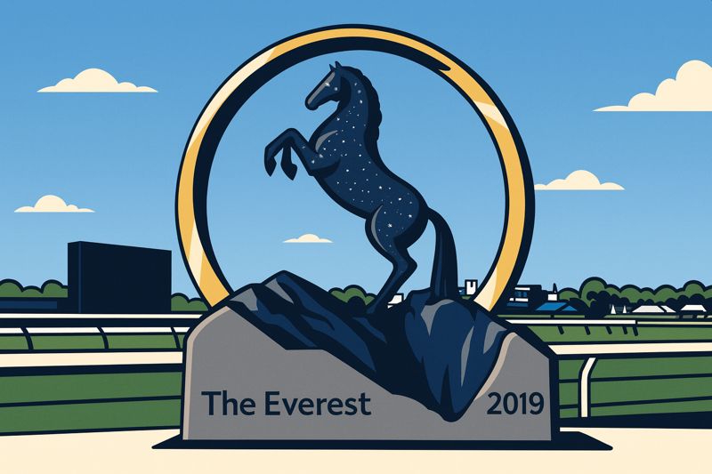 the Everest horse race trophy