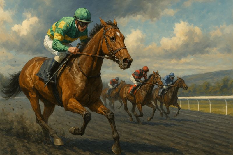 modern all weather track graphic