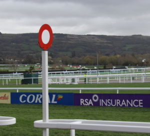 close up of winning post at cheltenham