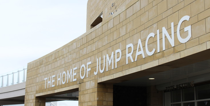 home of jump racing sign at cheltenham racecourse 2