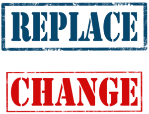 replace change sign