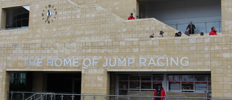 cheltenham home of jump racing sign