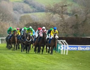 horses in a large handicap at cheltenham