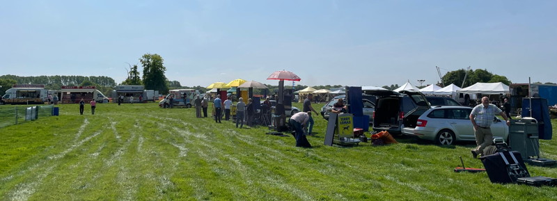 bookmakers setting up pitches at point to point meeting