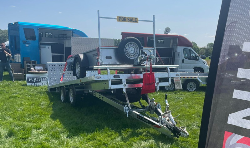 horse box trailers for sale at a race meeting