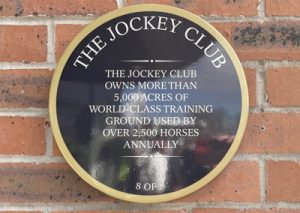 jockey club plaque at Aintree racecourse
