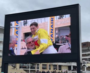 harry skelton after winning cheltenham festival race