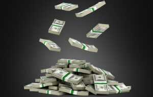 pile of bank notes in bundles money tax levy cash