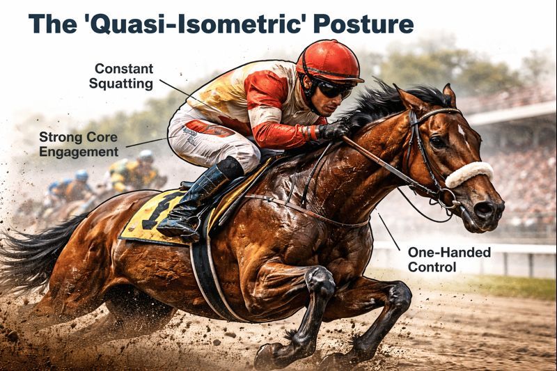 quasi isometric posture jockey on a horse